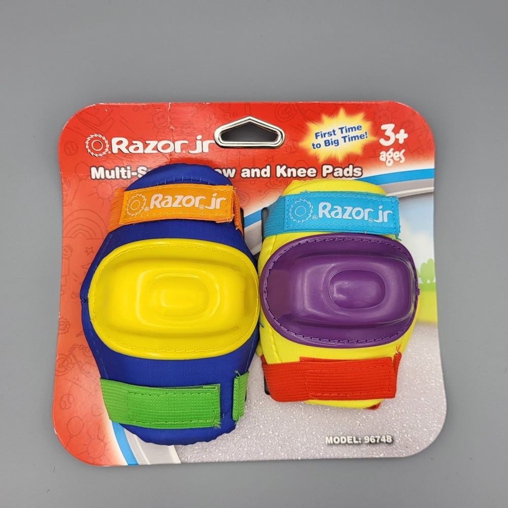 Razor Jr Multi-Sport Kids Elbow and Knee Pads for Ages 3+ Hardshell Protection